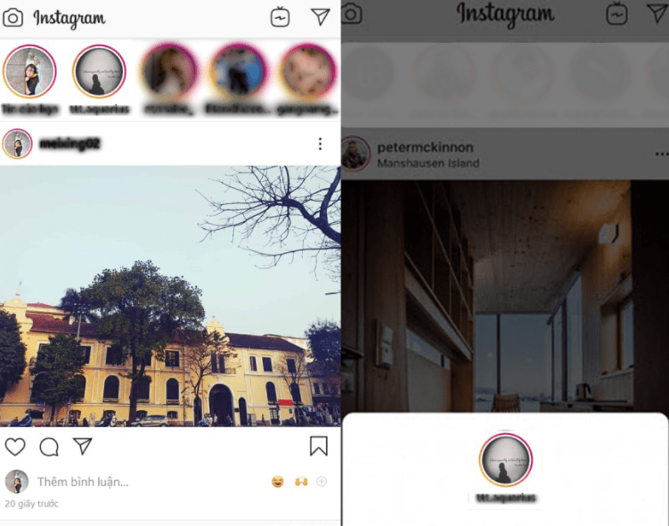 Hiển thị người xem story trên instagram