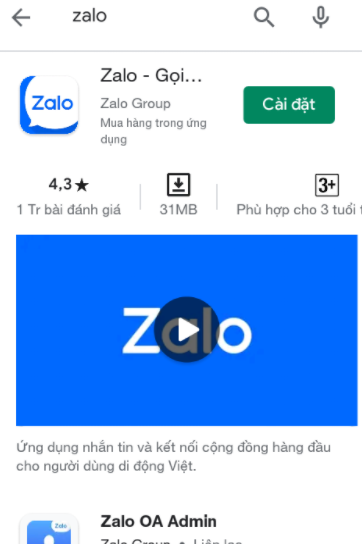 Gỡ và cài đặt lại ứng dụng Zalo trên điện thoại