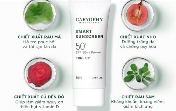 Caryophy Smart Sunscreen Tone Up SPF50+ PA+++