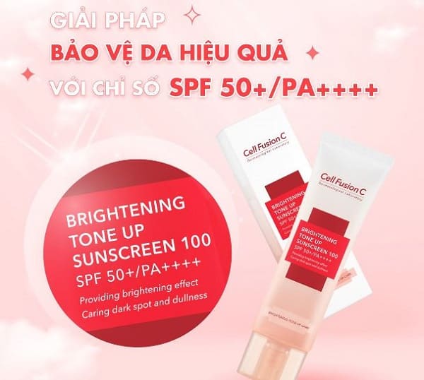 Kem chống nắng Cell Fusion C Brightening Tone Up Sunscreen 100 SPF50+/ PA ++++